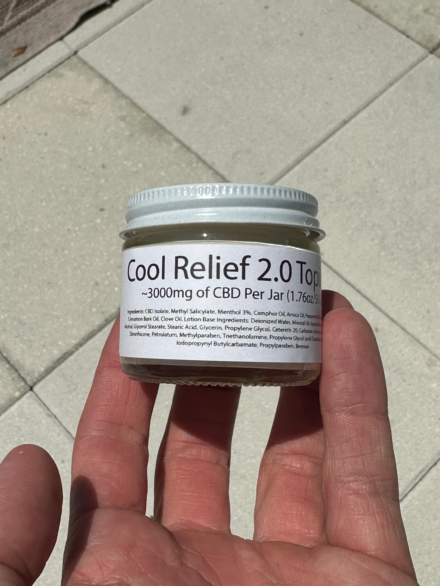 Cool Relief 2.0 Topical 3000mg CBD per Jar